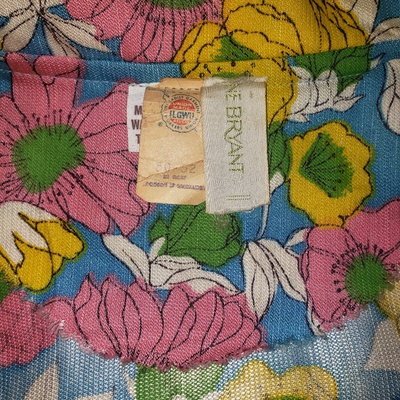 Vintage Lane Bryant 60s Colorful Floral House Coat Plus Size 50-52 - Picture 9 of 15